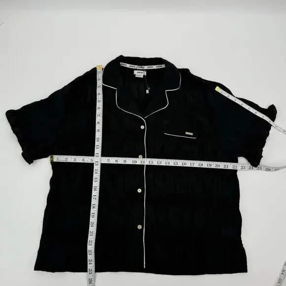 Jason Wu Lightweight Ruched Black Pajama Top Women’s Size XL NWOT Luxury - Picture 4 of 7